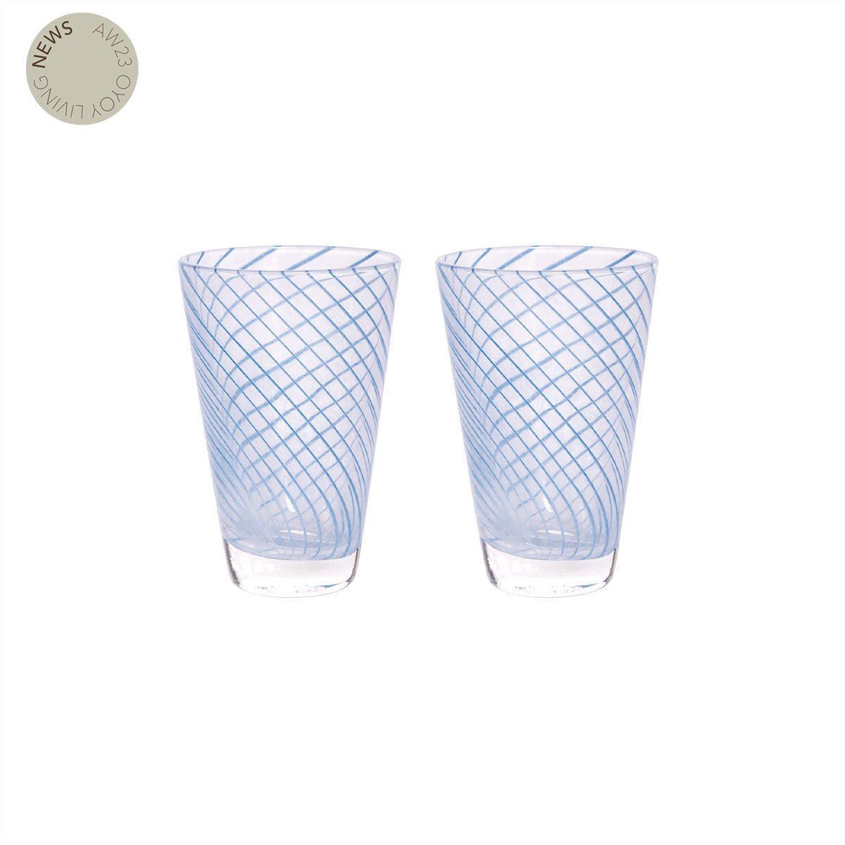 Yuka_Swirl_Glass_-_Pack_of_2-Dining_Ware-L301056-5_822f0cb1-6e5c-4d9a-a17c-68b39c860dff Yuka Swirl Glass - Pack of 2 - Image 1
